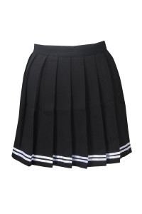 GH205 manufacturing bust cheerleading skirt custom pleated cheerleading skirt rehearsal invisible zipper cheerleading skirt supplier  a line cheer skirt front view